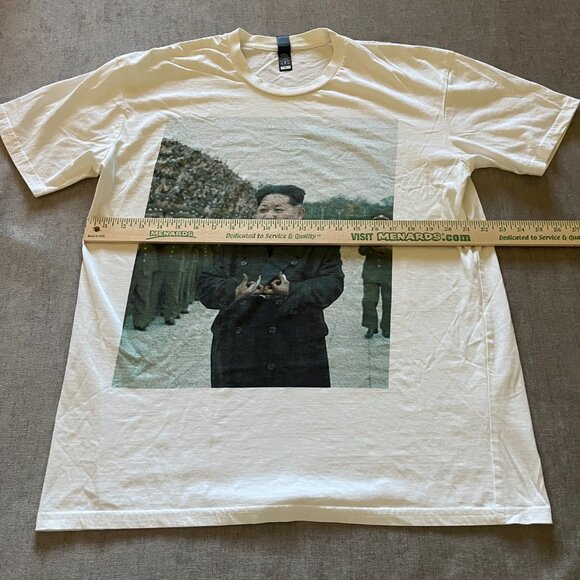 AS Colour Staple Kim Jong Un T Shirt Men XL White Graphic Logo Funny North Korea - Picture 4 of 5